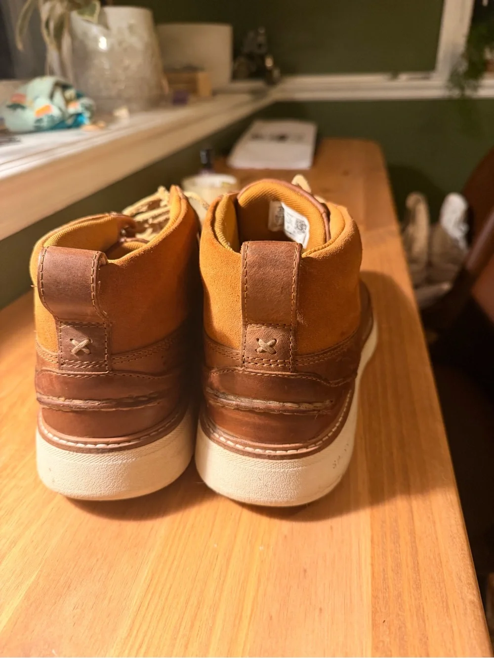 Sperry Brown Leather and Suede Chukka Boots with White Sole
